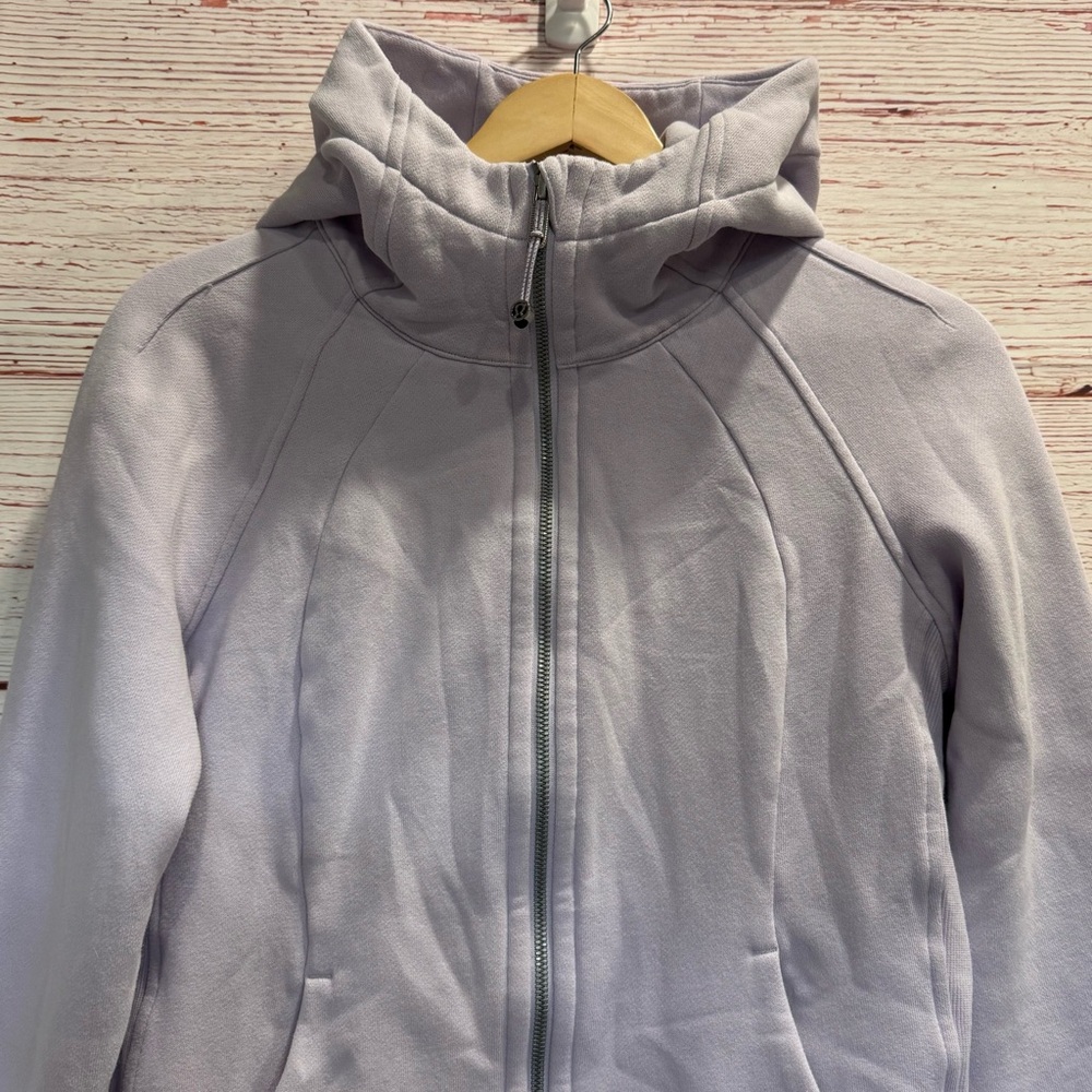 Lululemon Scuba Hoodie Light Cotton Fleece in Lavender Dew Sz 8 - Picture 6 of 15